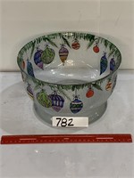 Christmas 10" Hand Painted Bowl