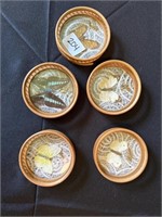 Vintage butterfly coasters (5)