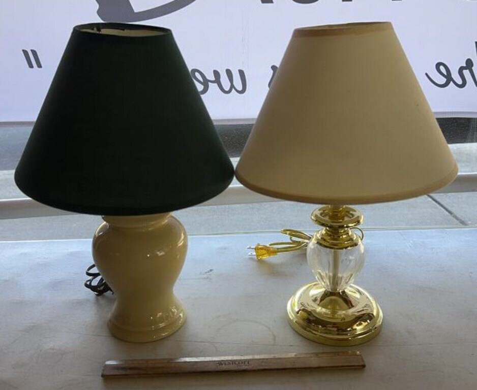(2)ACCENT LAMPS W/SHADES
