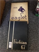 ForbIan 67 and Eaglet 59 yearbooks
