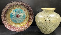 Decorative Glass Centerpiece Bowl & Large