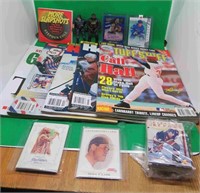Mixed Sports Lot Magazines Price Guides Cards ++