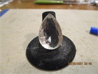 Crystal Clear Marked 925 Size 7.5 Ring (10.73g)