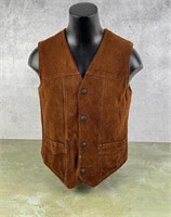 Vintage Pioneer Wear Suede Leather Vest
