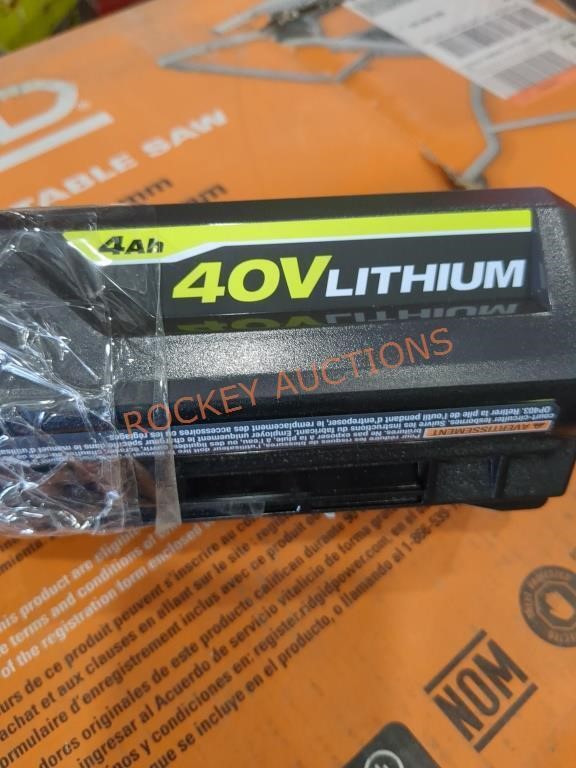 RYOBI 40v Lithium ion Battery 4Ah