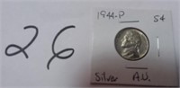 1944 P Silver Jefferson Nickel A.U.
