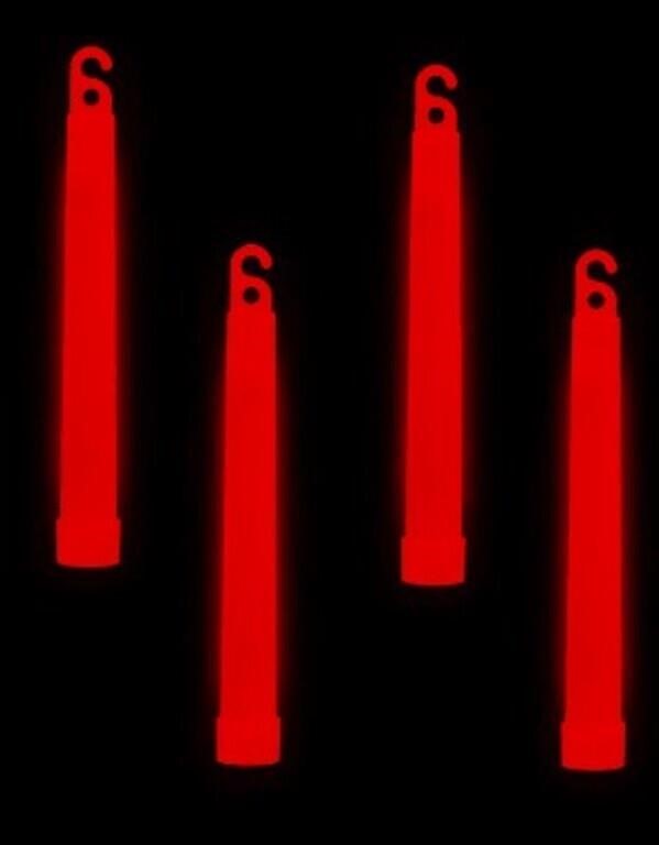 Emergency Light Sticks - Red 50pcs