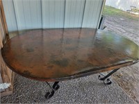 80"×48"×32" Copper top heavy duty dining table