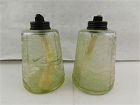 Lot of 2 Glass Tiki Lamps