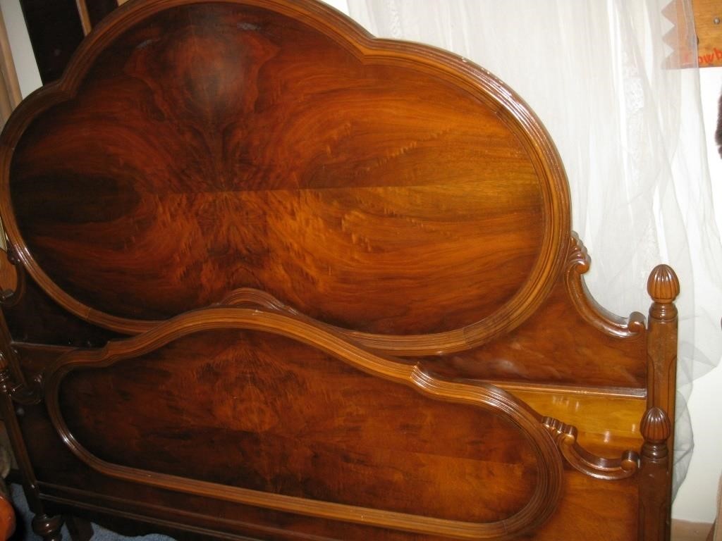 Beautiful Ornate Antique Wooden Full Bed Frame