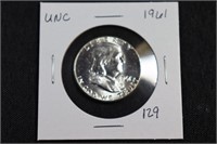 1961 Franklin Half Dollar UNC