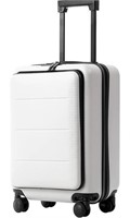 COOLIFE WHITE 20IN CARRY ON LUGGAGE -SLIGHTLY