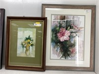 (2) Framed Floral Prints