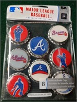 Atlanta Braves Adhesive Bottle Caps- NIP