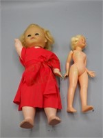 two vintage plastic dolls