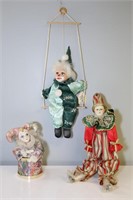Vintage Porcelain Jester & Clowns