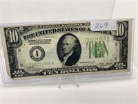 1928 B $10 Bill Red Seal