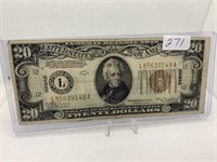 1934A $ 20 Bill Hawaii