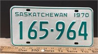 1970 Saskatchewan License Plate