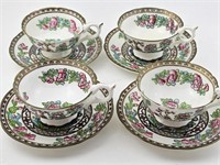 Coalport Indian Tree Teacups/Saucers