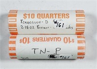 2009  P&D  Tennessee State Quarters rolls   BU