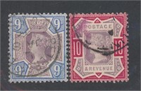 GREAT BRITAIN #120 & #121 USED FINE-VF