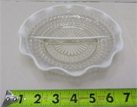 Vintage Hobnail Glass Divided Dish