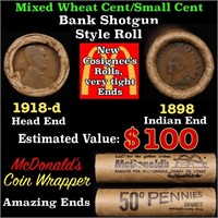 Lincoln Wheat Cent 1c Mixed Roll Orig Brandt McDon