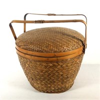 Large Lidded Knitting Basket