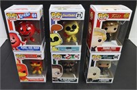 6 FUNKO POP FIGURES