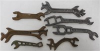 lot of 7 wrenches Chase Plow, W P Co, others