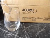 Bid X 60:  Stemless Wine Glass 9 oz