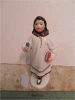 Porcelain Eskimo Girl Figurine - USSR