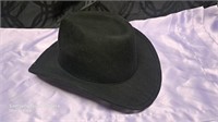 Brand new 57cm black polyester cowboy hat