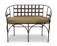 Early 20th C Metal Loveseat / Bench
