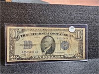 1934A Silver Certificate Ten-Dollar - Blue Seal