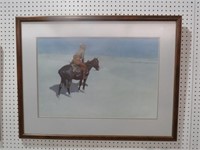 FREDRICK REMINGTON SIGNED RIDER ON HOREBACK