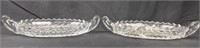 Pair of Fostoria American Oval Dishes *Divided