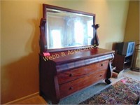 Antique large dresser with mirror