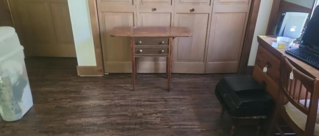 Drop Leaf Side Table Cabinet