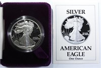 1990-S PROOF AMERICAN SILVER EAGLE