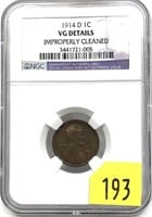 1914-D Lincoln cent NGC slab certified V9 Details
