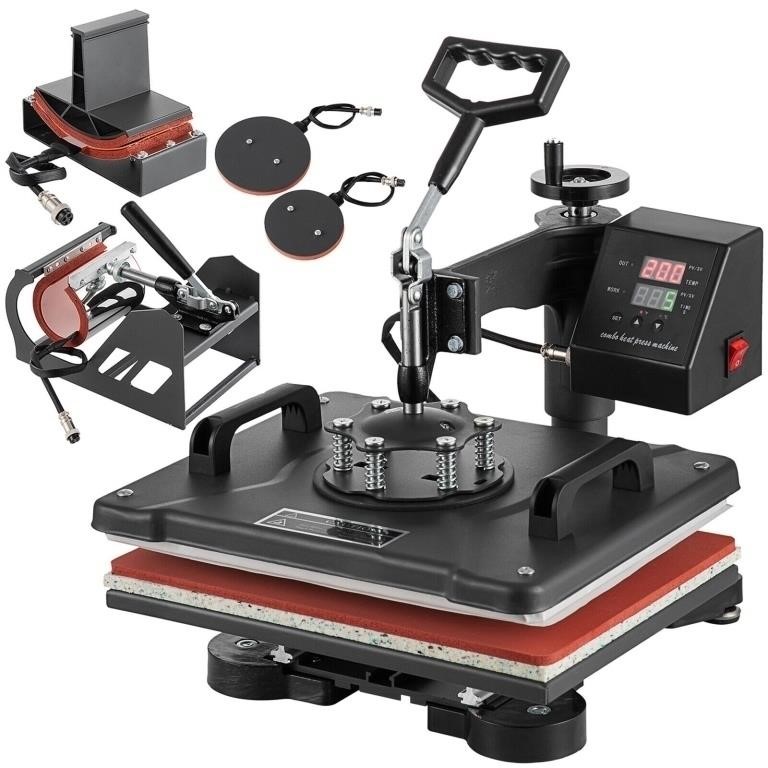 5 in 1 Heat Press Machine 12"x15" Digital Transf