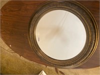 Bronze style round mirror