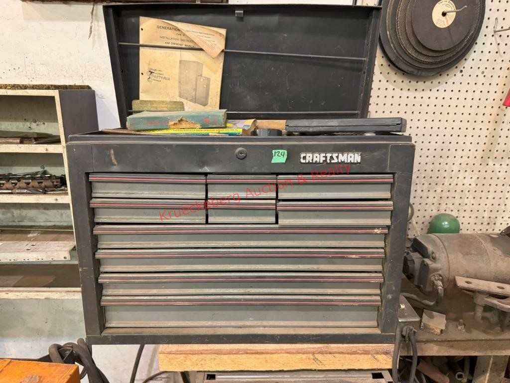 Craftsman Metal Toolbox W/ Tools