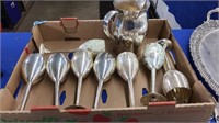 SILVER PLATED PITCHER & 8 GOBLETS
