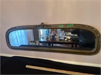 Wood framed mirror - 48x15”