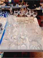 Holiday Glasses, Decanter, Press Glass