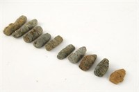 10 Small Mayan Greenstone fetishes