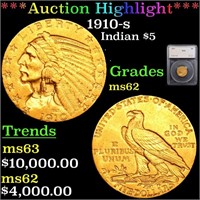 *Highlight* 1910-s Indian $5 Graded ms62